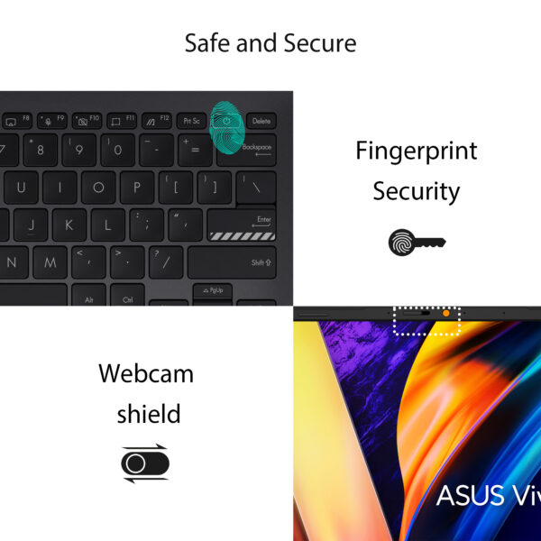 ASUS Vivobook S 14 OLED S3402ZA-KM501WS Intel Evo Core i5-12500H 12th Gen 14 Inch 2.8K OLED Anti-glare 90Hz Light Weight Laptop ( 16GB  DDR4 RAM,  512GB SSD, Windows 11, MS Office, Neutral Grey ) - Image 3