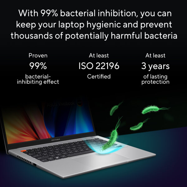 ASUS Vivobook S 14 OLED S3402ZA-KM501WS Intel Evo Core i5-12500H 12th Gen 14 Inch 2.8K OLED Anti-glare 90Hz Light Weight Laptop ( 16GB  DDR4 RAM,  512GB SSD, Windows 11, MS Office, Neutral Grey ) - Image 7