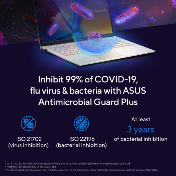 ASUS Vivobook 15 X1504ZA-NJ540WS Intel Core i5-1235U 12th Gen 15.6 Inch FHD 60Hz Anti-glare Laptop ( 16GB DDR4 RAM, 512GB SSD, Windows 11, MS Office, Cool Silver ) - Image 4