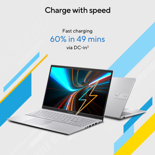 ASUS Vivobook 15 X1504ZA-NJ540WS Intel Core i5-1235U 12th Gen 15.6 Inch FHD 60Hz Anti-glare Laptop ( 16GB DDR4 RAM, 512GB SSD, Windows 11, MS Office, Cool Silver ) - Image 6