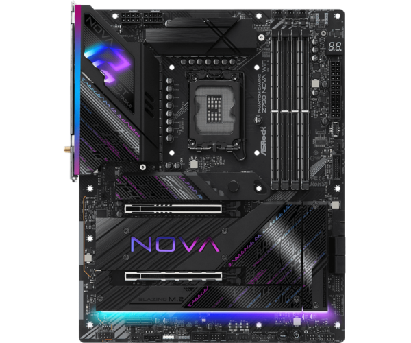 ASRock Phantom Gaming Z790 Nova WiFi ATX Motherboard ( Intel Socket LGA1700, Supports 14th, 13th & 12th Gen Intel Core CPU , 4 x DDR5 RAM Slots, Max 256GB RAM Support ) - Image 4