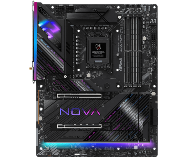ASRock Phantom Gaming Z790 Nova WiFi ATX Motherboard ( Intel Socket LGA1700, Supports 14th, 13th & 12th Gen Intel Core CPU , 4 x DDR5 RAM Slots, Max 256GB RAM Support ) - Image 5