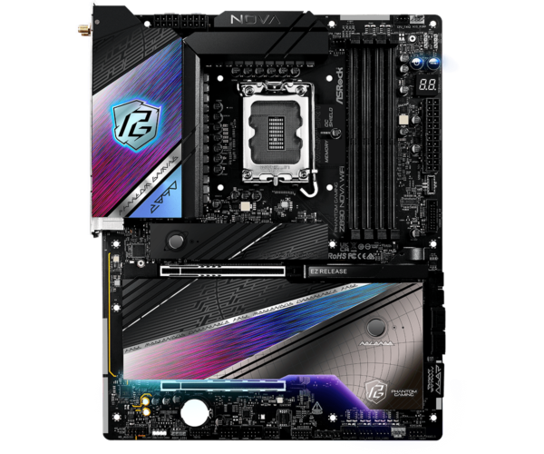 ASRock Phantom Gaming Z890 Nova WiFi ATX Motherboard ( Intel Socket LGA1851, Supports Intel Core Ultra Processors (Series 2) CPU, 4 x DDR5 RAM Slots, Max 256GB RAM Support ) - Image 2