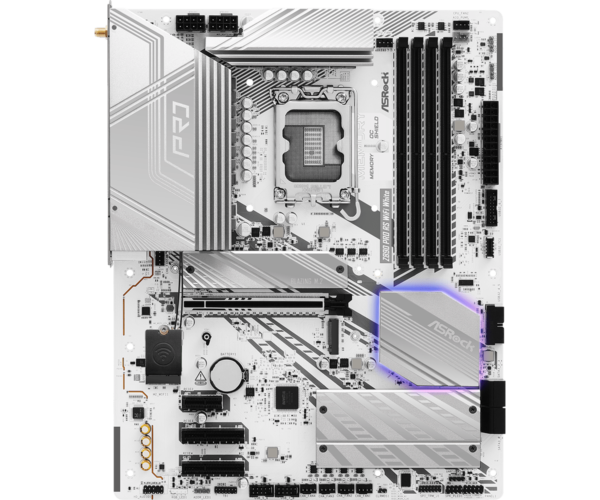 ASRock Z890 Pro RS WiFi White ATX Motherboard ( Intel Socket LGA1851RL-ILM, Supports Intel Core Ultra Processors (Series 2) CPU, 4 x DDR5 RAM Slots, Max 256GB RAM Support ) - Image 4