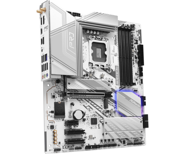 ASRock Z890 Pro RS WiFi White ATX Motherboard ( Intel Socket LGA1851RL-ILM, Supports Intel Core Ultra Processors (Series 2) CPU, 4 x DDR5 RAM Slots, Max 256GB RAM Support ) - Image 3