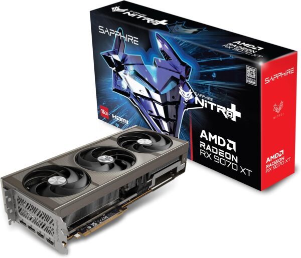Sapphire Nitro+ AMD Radeon RX 9070 XT OC 16GB GDDR6 256 bit Gaming Graphics Card With Triple Fan ( 11348-01-20G )