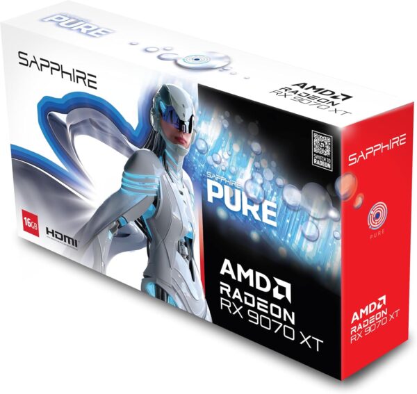 Sapphire Pure AMD Radeon RX 9070 XT OC 16GB GDDR6 256 bit AMD RDNA 4 Architecture Gaming Graphics Card With Triple Fan ( 11348-02-20G ) - Image 7