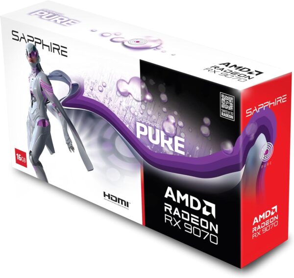 Sapphire Pure AMD Radeon RX 9070 OC 16GB GDDR6 256 bit AMD RDNA 4 Architecture Graphics Card With Triple Fans ( 11349-02-20G ) - Image 7