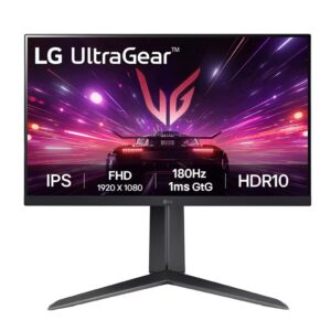LG UltraGear 24GS65F-B 24-Inch Flat Full HD IPS 180Hz 1ms (GtG), HDR10 AMD FreeSync 3-Side Virtually Borderless Design Gaming Monitor