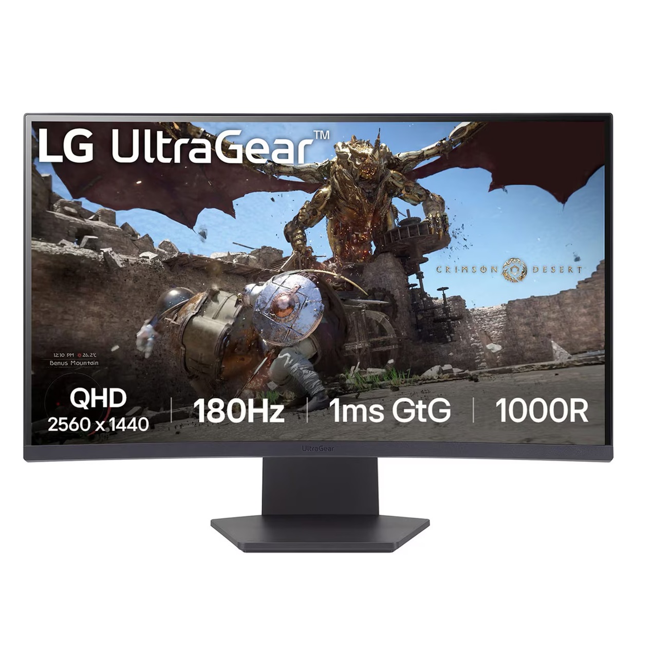 LG UltraGear 27GS60QC-B 27-Inch QHD VA Panel 1000R Curved 180Hz 1ms (GtG) HDR10 AMD FreeSync 3-Side Virtually Borderless Design Gaming Monitor
