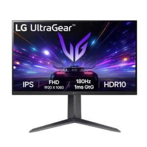 LG UltraGear 27GS65F-B 27-Inch Full HD IPS 180Hz, 1ms (GtG), HDR10, AMD FreeSync 3-Side Virtually Borderless Design Gaming Monitor