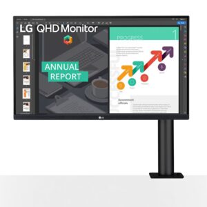 LG 27QN880-B 27-Inch QHD Ergo IPS 75Hz 5ms Anti-Glare Monitor With USB Type-C & Speaker