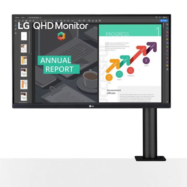 LG 27QN880-B 27-Inch QHD Ergo IPS 75Hz 5ms Anti-Glare Monitor With USB Type-C & Speaker