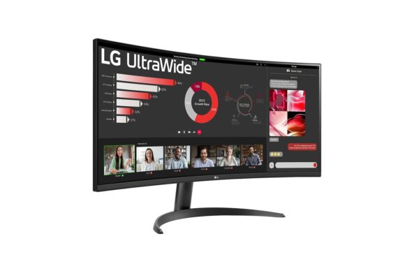 LG 34WR50QC-B 34-Inch VA Panel QHD Curved 100Hz, 5ms (GtG at Faster) AMD FreeSync 3-side Virtually Borderless Design Monitor - Image 2