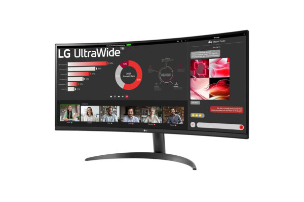 LG 34WR50QC-B 34-Inch VA Panel QHD Curved 100Hz, 5ms (GtG at Faster) AMD FreeSync 3-side Virtually Borderless Design Monitor - Image 3