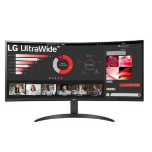 LG 34WR50QC-B 34-Inch VA Panel QHD Curved 100Hz, 5ms (GtG at Faster) AMD FreeSync 3-side Virtually Borderless Design Monitor