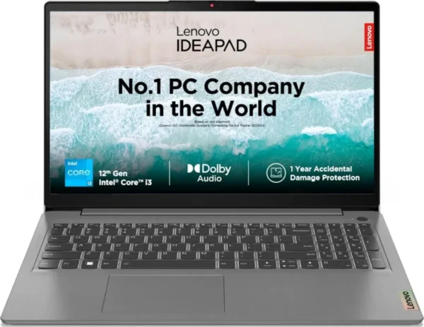 Lenovo IdeaPad Slim 3i 82RK019DIN Intel Core i3-1215U 12th Gen 15.6-Inch FHD TN Anti-Glare Non-Touch 250 nits Arctic Grey Laptop ( 8GB DDR4 RAM, 512 GB SSD, Windows 11, MS Office-24 ) - Image 2
