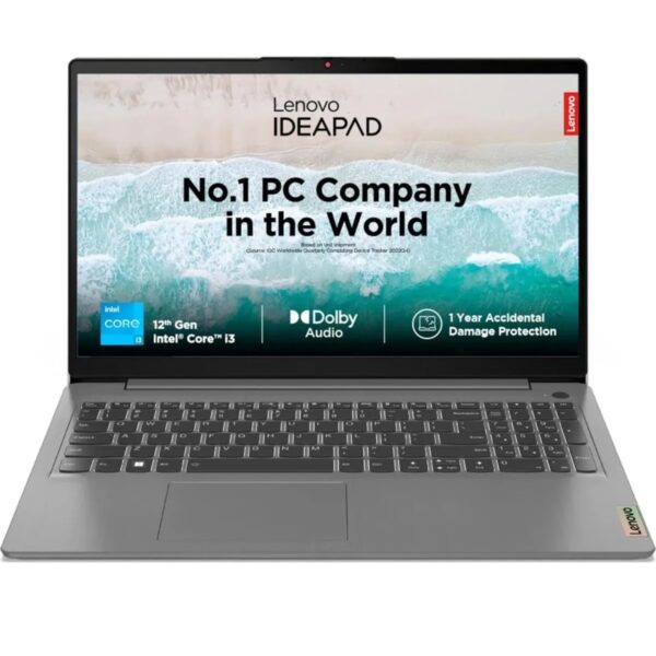 Lenovo IdeaPad Slim 3i 82RK019DIN Intel Core i3-1215U 12th Gen 15.6-Inch FHD TN Anti-Glare Non-Touch 250 nits Arctic Grey Laptop ( 8GB DDR4 RAM, 512 GB SSD, Windows 11, MS Office-24 )