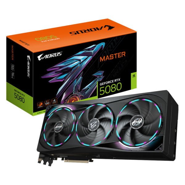 Gigabyte AORUS GeForce RTX 5080 MASTER 16G 16GB GDDR7 256 bit Gaming Graphics Card With Triple Fans ( GV-N5080AORUS M-16GD )
