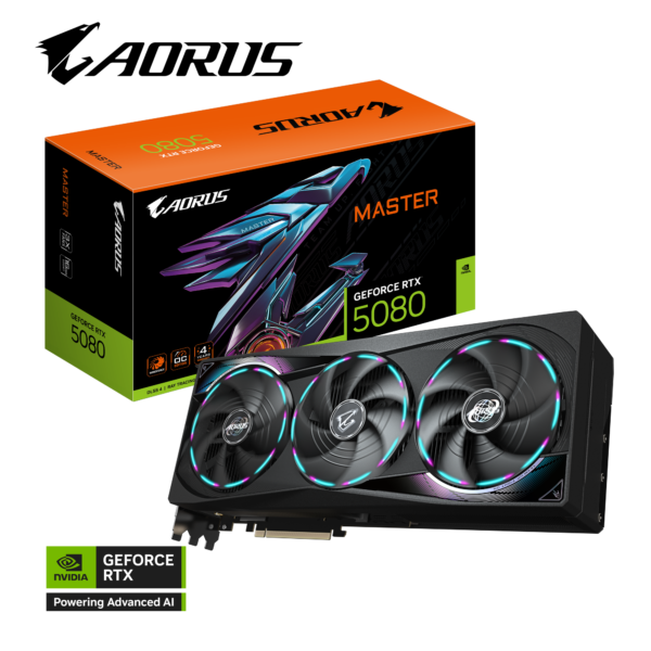 Gigabyte AORUS GeForce RTX 5080 MASTER 16G 16GB GDDR7 256 bit Gaming Graphics Card With Triple Fans ( GV-N5080AORUS M-16GD ) - Image 11