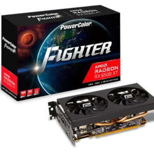 Powercolor Fighter AMD Radeon RX 6500 XT 8GB GDDR6 64-bit Graphics Card ( AXRX 6500XT 8GBD6-DH/OC )