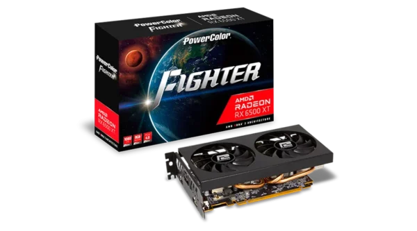 Powercolor Fighter AMD Radeon RX 6500 XT 8GB GDDR6 64-bit Graphics Card ( AXRX 6500XT 8GBD6-DH/OC )