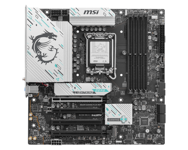 MSI B860M GAMING PLUS WIFI mATX Motherboard ( Intel Socket LGA 1851, Supports Intel Core Ultra Processors (Series 2) Cpu, 4x DDR5 RAM Slots Max 256GB RAM ) - Image 2