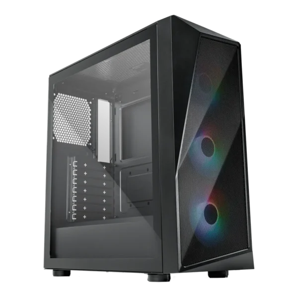 Cooler Master CMP 520 Mid Tower ATX Tempered Glass Black PC Cabinet With Pre-installed Three 120mm ARGB Fans ( CP520-KGNN-S00 )