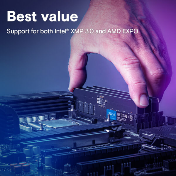 Crucial Classic 32GB (16GBx2) DDR5-4800MHz CL40 UDIMM Desktop Memory ( CT2K16G48C40U5 ) - Image 5
