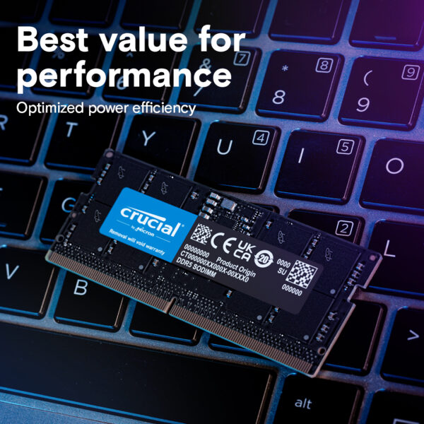 Crucial 48GB (48Gb X 1) DDR5 5600mhz CL46 SODIMM Laptop RAM ( CT48G56C46S5 ) - Image 5