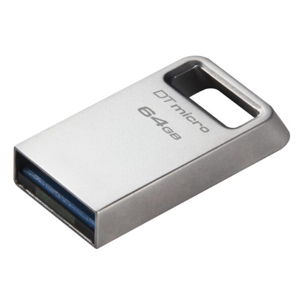 Kingston DataTraveler Micro 64GB USB 3.2 Gen 1 Ultra-small Capless Design Metal Casing Pen Drive ( DTMC3G2/64GB ) - Image 2