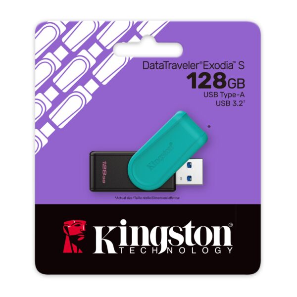 Kingston DataTraveler Exodia S 128GB USB 3.2 Gen 1 Pen Drive With Swivel Cap In Bold Colours ( DTXS/128GB ) - Image 3