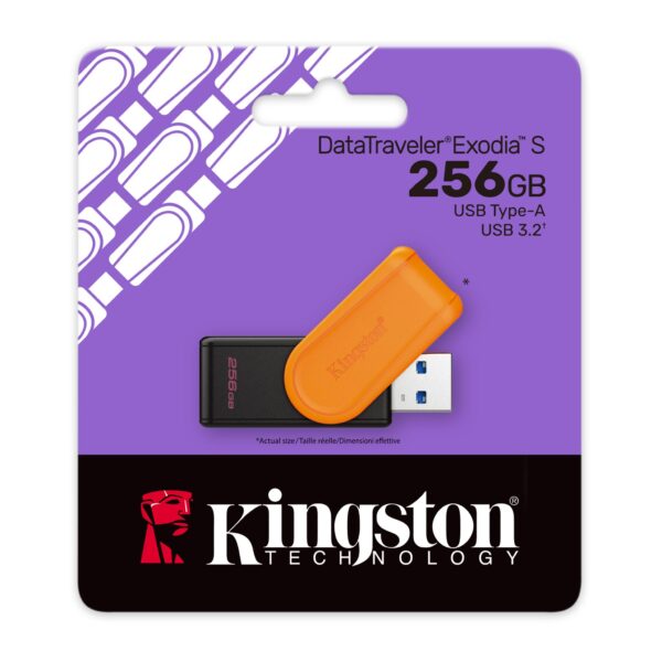 Kingston DataTraveler Exodia S USB 3.2 Gen 1 Pen Drive With Swivel Cap In Bold Colours ( DTXS/256GB ) - Image 3