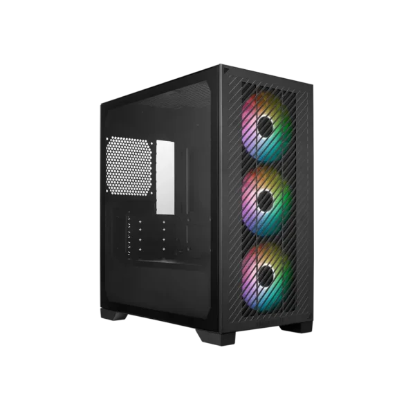 Cooler Master Elite 301 Black Mini Tower Micro ATX Tempered Glass PC Cabinet With Pre-installed 3x 120mm CF120 ARGB Fans ( E301-KGNN-S00 ) - Image 3