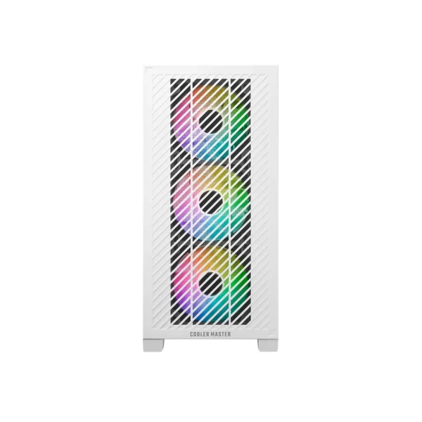 Cooler Master Elite 301 White Mini Tower Micro ATX Tempered Glass PC Cabinet With Pre-installed 3x 120mm CF120 ARGB Fans ( E301-WGNN-S00 ) - Image 2