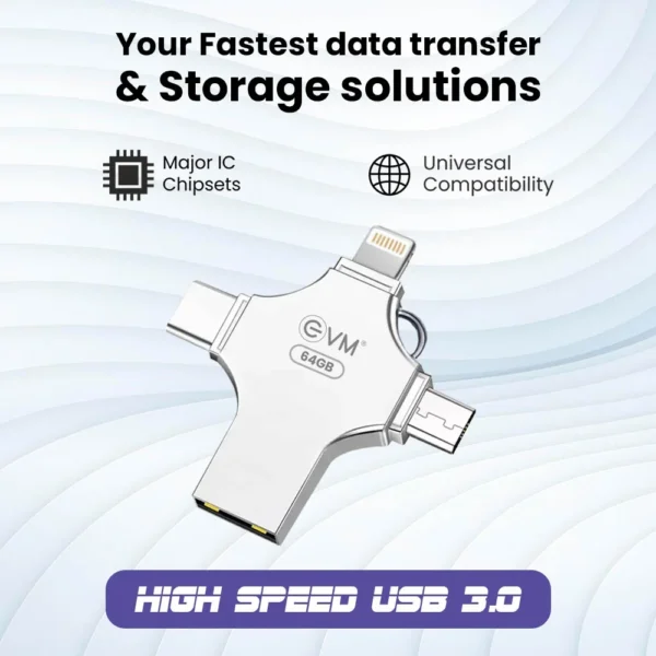 EVM EnStore 64GB 4 in 1 OTG Pendrive ( EVM4D/64G ) - Image 4