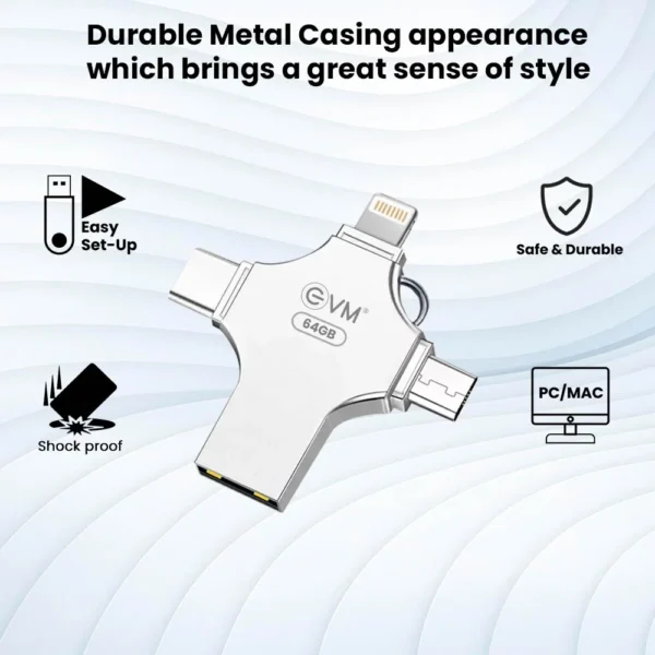 EVM EnStore 64GB 4 in 1 OTG Pendrive ( EVM4D/64G ) - Image 5