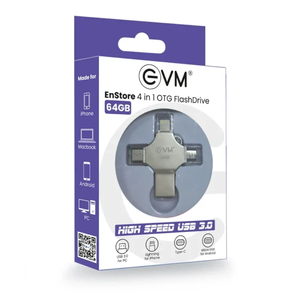 EVM EnStore 64GB 4 in 1 OTG Pendrive ( EVM4D/64G ) - Image 8