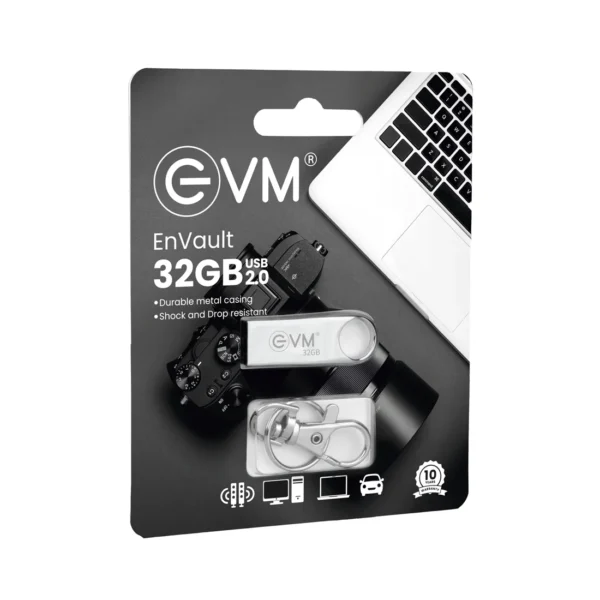 EVM 32GB EnVault Metallic USB 2.0 Pendrive ( EVMPDV/32GB ) - Image 2