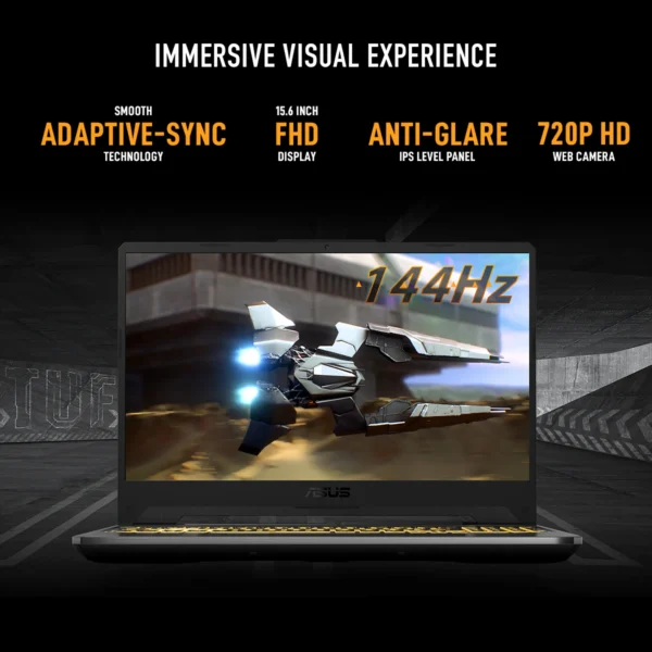 ASUS TUF Gaming A15 FA566NFR-HN045WS AMD Ryzen 7 7435HS 15.6 Inch FHD 144Hz Gaming Laptop ( 16GB DDR5 RAM, 512GB SSD, RTX 2050 4GB GDDR6 Laptop GPU, Windows 11, MS Office-21, Graphite Black ) - Image 3