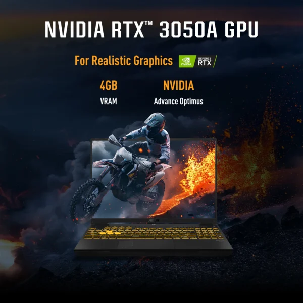 ASUS TUF Gaming F16 FX607VB-RL076WS Intel Core 5 210H 16-Inch FHD+ 144Hz Mecha Gray Gaming Laptop ( 16GB DDR4 RAM, 512GB SSD, RTX 3050A 4GB GDDR6 Laptop GPU, Office Home 2024, Microsoft 365 Basic ) - Image 3