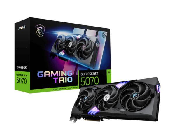 MSI GeForce RTX 5070 12G Gaming TRIO OC 12GB GDDR7 192-bit Gaming Graphics Card With Triple Fans ( G5070-12GTC )