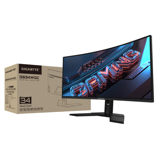 Gigabyte GS34WQC 34 Inch SS VA Panel WQHD Curved135Hz 1ms (MPRT) Non-glare HDR Ready Amd Freesync Premium Gaming Monitor - Image 10