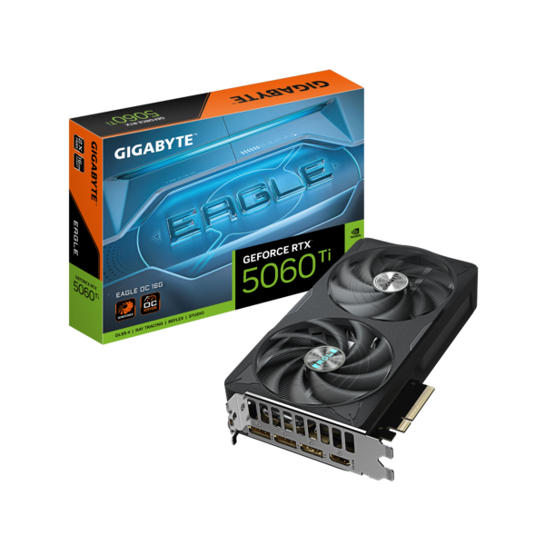 Gigabyte GeForce RTX 5060 Ti EAGLE OC 16G 16 GB GDDR7 128 bit Gaming Graphics Card With Dual Fans ( GV-N506TEAGLE OC-16GD )