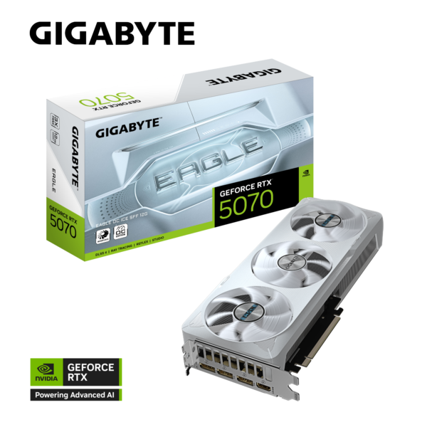 Gigabyte GeForce RTX 5070 EAGLE OC ICE SFF 12G 12GB GDDR7 192 bit Gaming Graphics Card With Triple Fans ( GV-N5070EAGLEOC ICE-12GD ) - Image 11