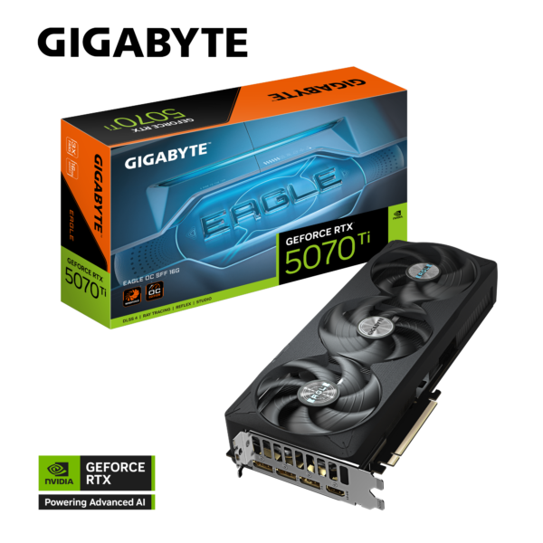 Gigabyte GeForce RTX 5070 Ti EAGLE OC SFF 16G 16GB GDDR7 256 bit Gaming Graphics Card With Triple Fans ( GV-N507TEAGLE OC-16GD ) - Image 11