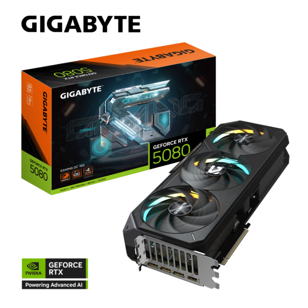 Gigabyte GeForce RTX 5080 GAMING OC 16G 16GB GDDR7 256 bit Gaming Graphics Card With Triple Fans ( GV-N5080GAMING OC-16GD ) - Image 11