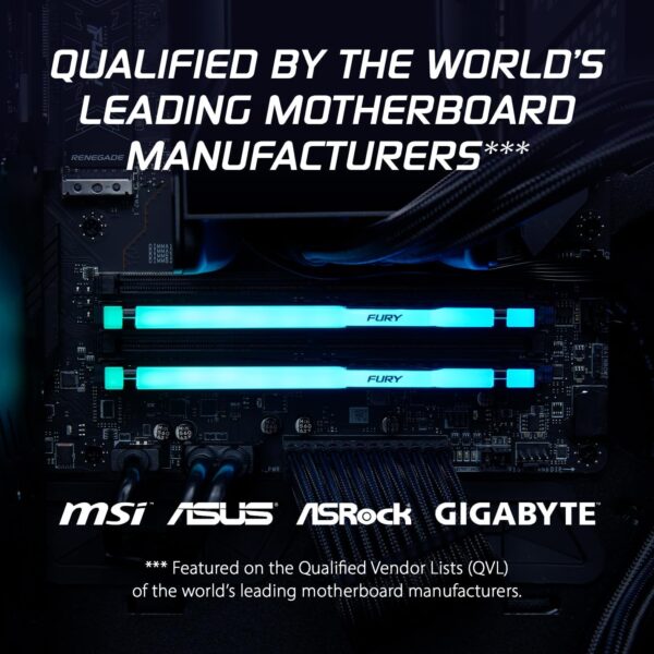 Kingston FURY Beast 16GB (1x16GB) DDR5 6000MT/s CL36 Black RGB EXPO Non-ECC Unbuffered DIMM (Single Module) 1RX8 36-38-38 1.35V 288-pin 16Gbit Desktop RAM ( KF560C36BBE2A-16 ) - Image 5