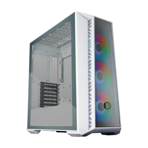 Cooler Master MasterBox 520 Mesh White Mid Tower ATX Tempered Glass PC Cabinet With Pre-installed 3x CF120 ARGB Fans ( MB520-WGNN-S00 )