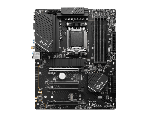 MSI PRO B650-P WIFI ATX Motherboard ( AMD Socket AM5, Supports AMD Ryzen 9000, 8000, 7000 Series Desktop Cpu, 4x DDR5 RAM Slots, Max 256GB RAM ) - Image 2